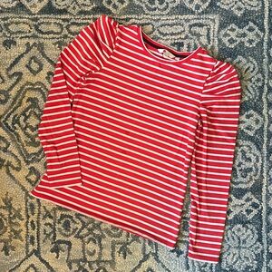 Boden Puff Sleeve Striped Top